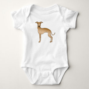 Italienisches Windspiel-Design mit Rehfarbenem Car Baby Strampler