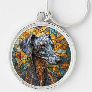 Italienisches Windspiel-Hunde-Stabglasskunst Schlüsselanhänger