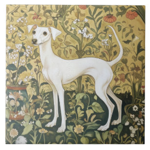 Italienisches Windspiel oder Whippet in einem anti Fliese