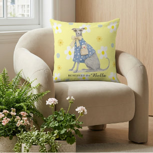 Italienisches Windspiel Whippet Blumen Süßer Hund Kissen