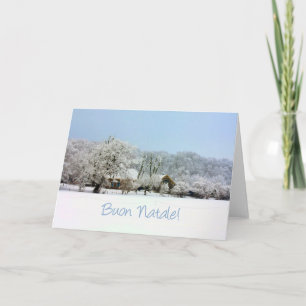 Italienisches Winterwunderland Buon Natale, fröhli Feiertagskarte