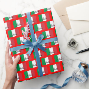 Italienisches Wrapping Paper, Italienische Flagge Geschenkpapier