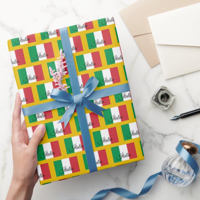 Italienisches Wrapping Paper, italienisches Flagge Geschenkpapier (Schenken)
