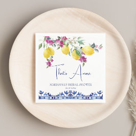 Italienisches Zitronenbougainvillea Zitrusfrüchte Serviette