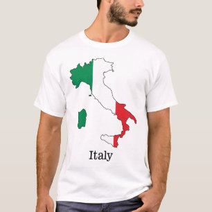 Italiens Flagge innerhalb seiner Karte - Sammlung T-Shirt