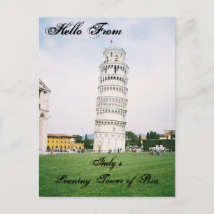 Italiens Schiefer Turm der Pisa Post Card Postkarte