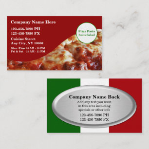 Italine Restaurant Business Cards Visitenkarte
