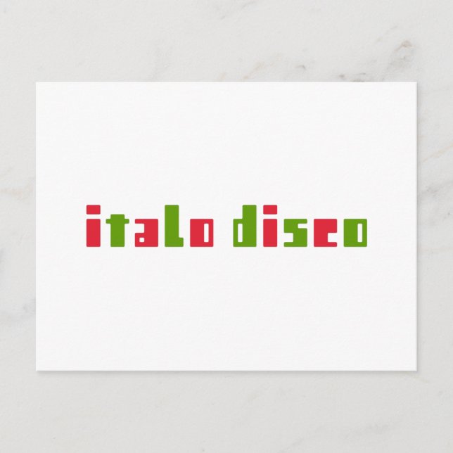 ITALO DISCO POSTKARTE (Vorderseite)