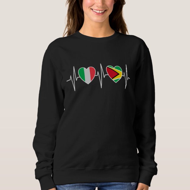 Italy And Guyana Guyanese Flag Flags Sweatshirt (Vorderseite)