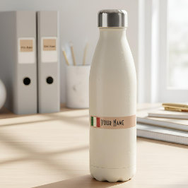 Italy Art Deco Flag | Custom Waterproof Name Label Etiketten