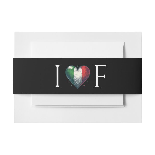 Italy Couple Wedding Einladungsbanderole (Vorderseite Beispiel)