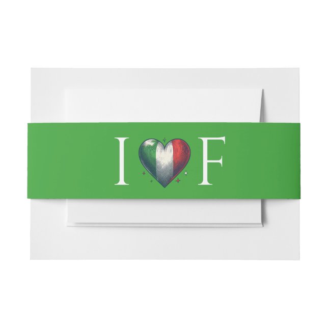 Italy Couple Wedding Einladungsbanderole (Vorderseite Beispiel)