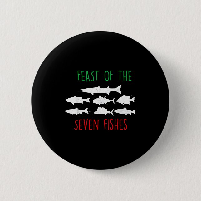 Italy Feast Of The Seven Fishes Italian Christmas  Button (Vorderseite)