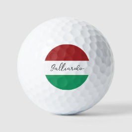 Italy Flag Colors Italian Surname Name Custom  Golfball
