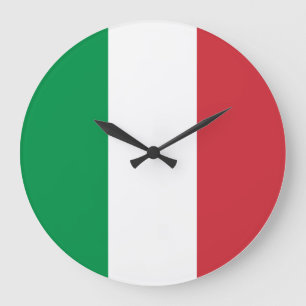 Italy Flag Große Wanduhr