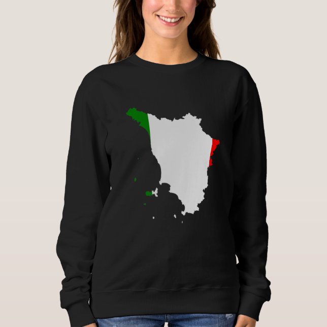 Italy flag in Tuscany outline Tuscany Sweatshirt (Vorderseite)