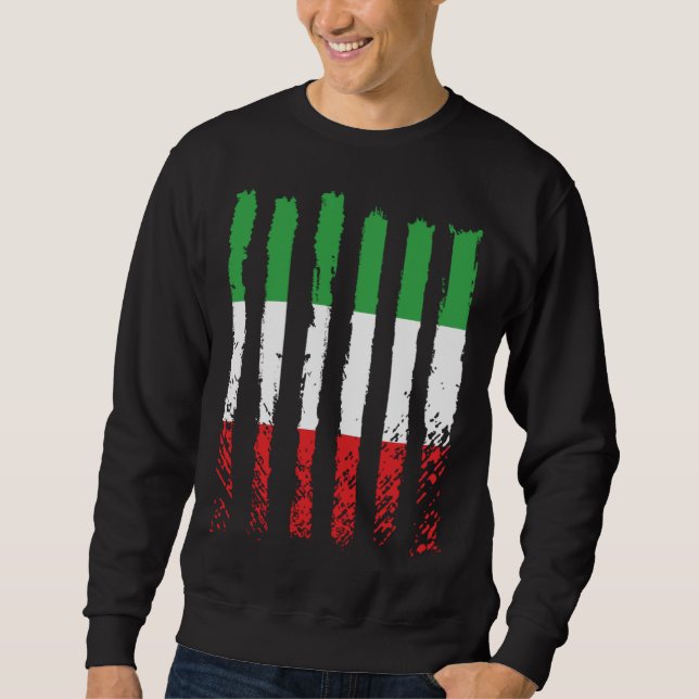 Italy flag love proud Italian people BACKPRINT Sweatshirt (Vorderseite)
