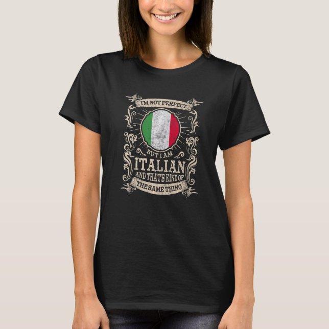 Italy Flag Proud Italians Men & Women   T-Shirt (Vorderseite)