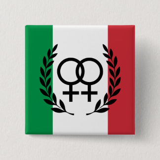 italy flag Sapphic Symbol badge Button
