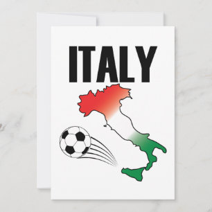Italy Football Fan Map Boot Soccer Ball