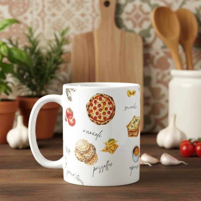 Italy Fun Food Chef Colorful Kaffeetasse (Von Creator hochgeladen)
