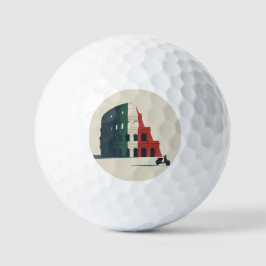 Italy-Inspired Colosseum Custom Golf Balls 3-Pack Golfball