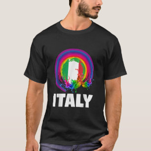 Italy LGBT Gay Pride Rainbow Flag T-Shirt