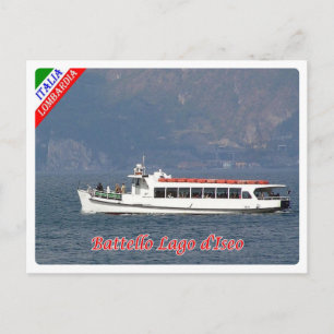 Italy - Lombardy - Lake Iseo - Boat - Postkarte