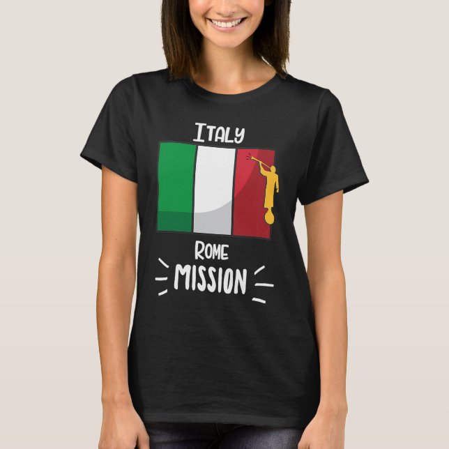 Italy Rome Mormon LDS Mission Missionary T-Shirt (Vorderseite)