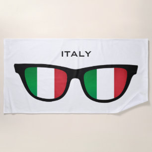 ITALY Shades Custom Text Strandtuch