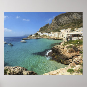 Italy, Sicily, Egadi Islands, Levanzo, Poster