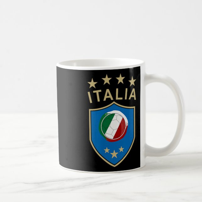 Italy Soccer - Italian Italia Flag Footbyll Player Kaffeetasse (Rechts)