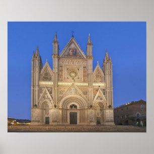 Italy, Umbria, Orvieto, Orvieto Cathedral Poster