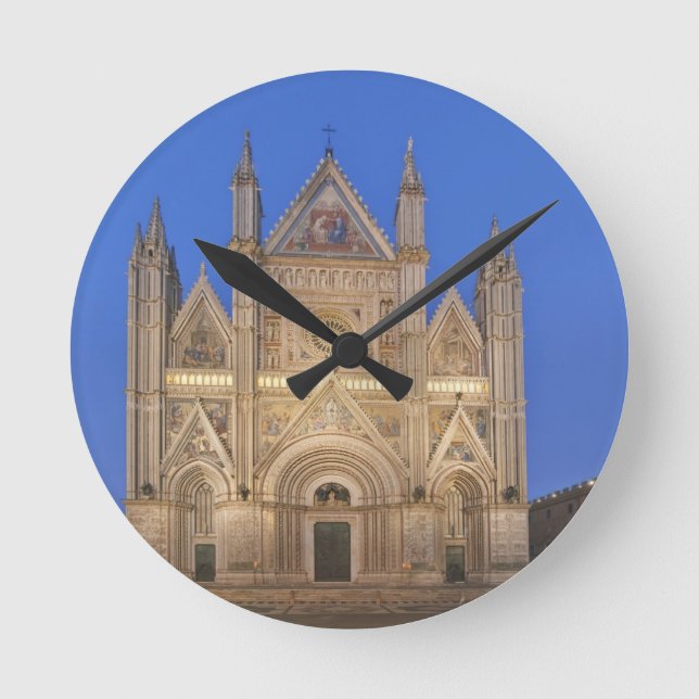 Italy, Umbria, Orvieto, Orvieto Cathedral Runde Wanduhr (Vorderseite)