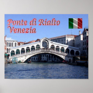 Italy - Venice - Rialto Bridge - Poster
