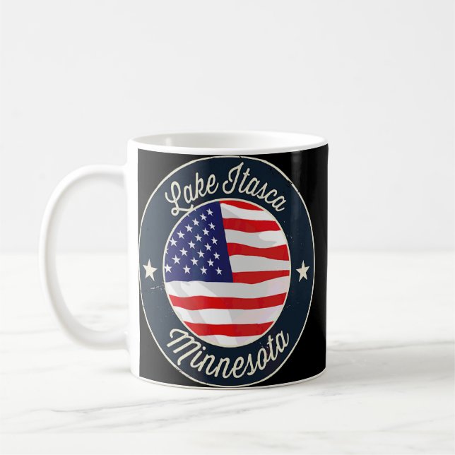 Itasca Patriotic Minnesota Souvenir Kaffeetasse (Links)