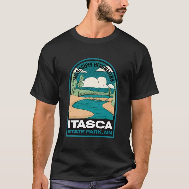Itasca Staat Park Minnesota Vintag T-Shirt (Vorderseite)