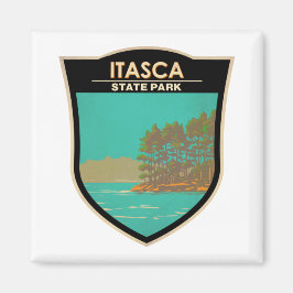 Itasca Staat Park Minnesota Vintages Abzeichen Magnet