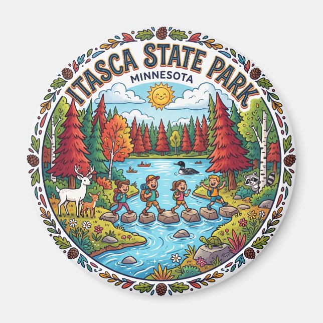 Itasca State Park USA Magnet (Vorne)