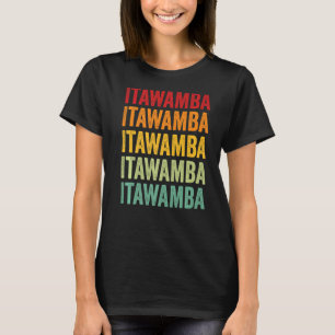 Itawamba Landkreis Mississippi Rainbow Text T-Shirt