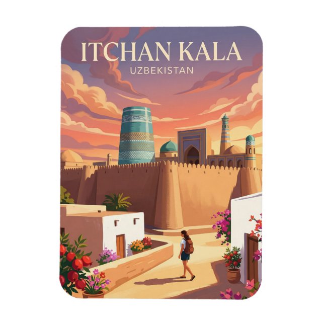 Itchan Kala Usbekistan Magnet (Vertikal)