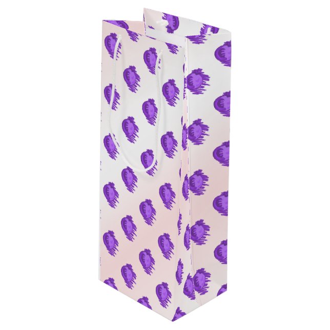 ITD-Beeren und -Creme Geschenktüte Für Weinflaschen (Vorderseite Schrägansicht)