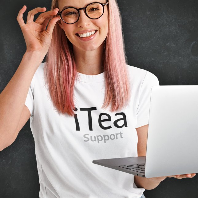 iTea Support - Geeky Pun for Tea Drinkers - Funny T-Shirt (Von Creator hochgeladen)