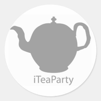 iTeaParty-Aufkleber Runder Aufkleber