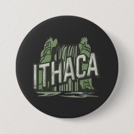 Ithaca-Fälle Button