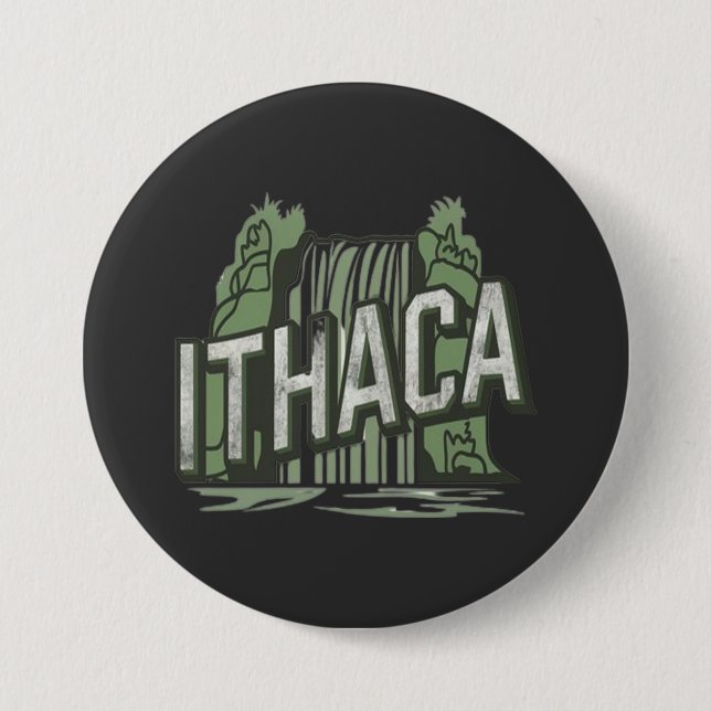 Ithaca-Fälle  Button (Vorderseite)
