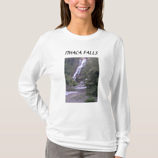 ITHACA FÄLLT Ladys mit Kapuze Sweatshirt T-Shirt (Vorderseite)