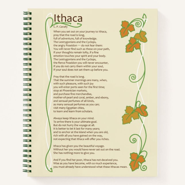 Ithaca Journal Notizbuch (Vorderseite)