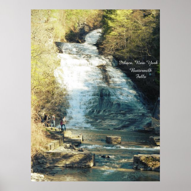 ITHACA NEW YORK BUTTERMILK FALLS Poster (Vorne)