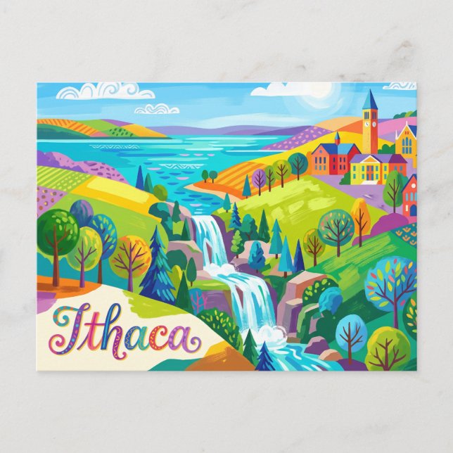 Ithaca, New York, USA Postkarte (Vorderseite)